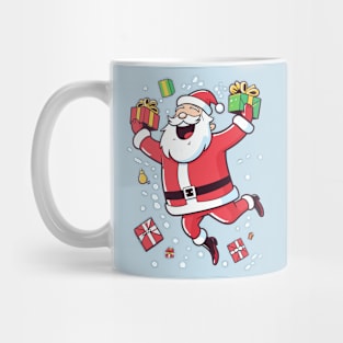 Pop Art Merry Santa: A Colorful and Cheerful Christmas Illustration Mug